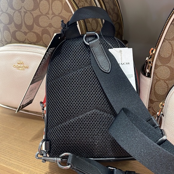 Coach Disney Mickey Mouse X Keith Haring Small West Backpack Crossbody - Picture 6 of 16